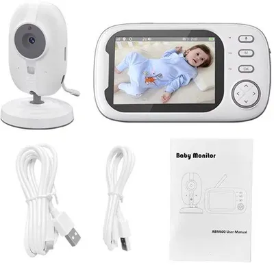 Produktbild von Babyüberwachungskamera mit 3,5 Zoll Display, Nachtbildfunktion, Temperaturüberwachung und Zweirichtfunktion