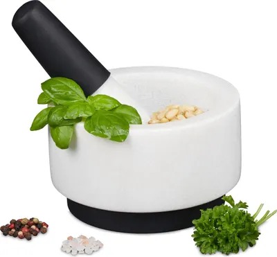 Obrázok produktu pre relaxdays 10029962_0 relaxdays Mörser   weiß Mörser und Stößel