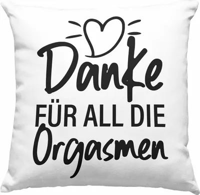 Produktbild von Trendation - Danke für All Die Orgasmen Deko-Kissen mit Füllung 40x40 Geschenk Valentinstag Freundin Männer Spruch Lustig (Rosa)