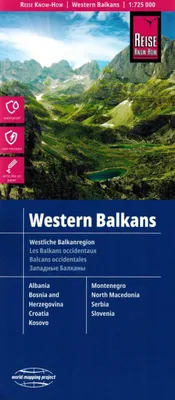 Productafbeelding van Reisgids: Kaart van de Westelijke Balkanregio / Westelijke Balkan (schaal 1:725.000)