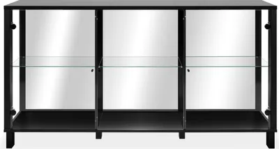 Produktbild von finori Albi 51A Sideboard, schwarz / Spiegel Maß: B x H x T ca. 160 x 85 x 37,5 cm