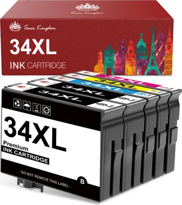 Produktbild von 5er Kompatibel für Epson 34XL T3471 T3472 T3473 T3474 WorkForce Pro WF-3725DWF 3720DWF 3720DW