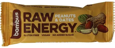 Productafbeelding van Bombus Raw Energy Bar Peanut & Dates (50 gr)