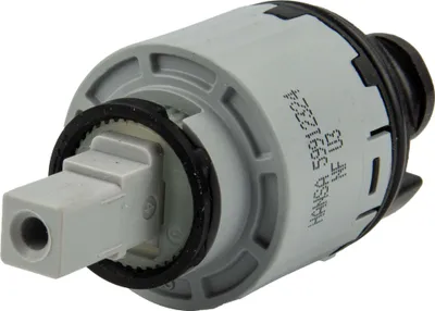 A close-up studio shot of a faucet cartridge.