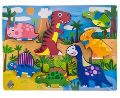 Produktbild von Tulimi Holzpuzzle - Dinosaurier