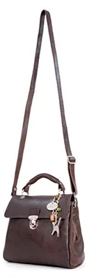 Produktbild von Umhängetasche aus Leder für Damen - Mittelgroße Crossbody Bag mit verstellbarem und abnehmbarem Gurt