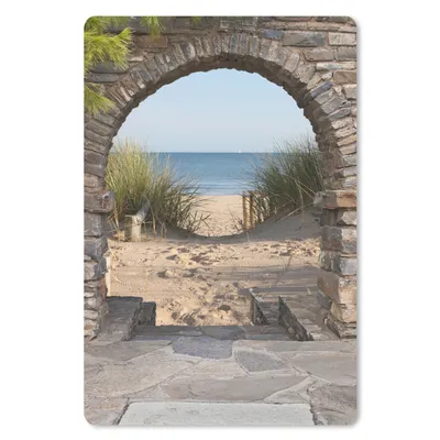 Produktbild von MuchoWow® Mauspad Mousepad Aussicht - Strand - Düne - Pflanzen 18x27 cm - Mousepads - Maus Mat - Pad - Mausunterlage