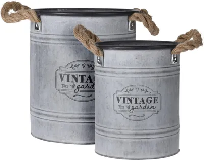 Produktbild von Koopman VINTAGE Blumentöpfe 2er Set