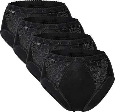 Produktbild von sloggi 4er Pack Chic Midi Slip Femininer Stil mit Spitzenakzenten, Perfekte Passform, Atmungsaktives Material