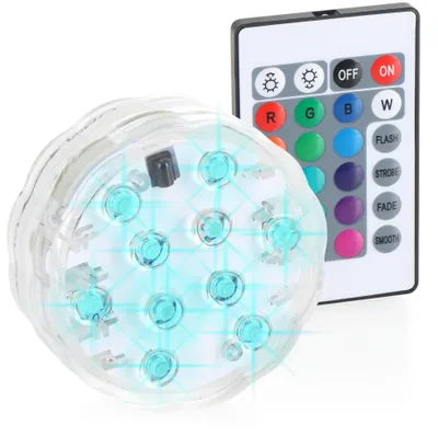 Productafbeelding van com-four® LED-zwembadverlichting met kleurwisselfunctie - Energiezuinige en batterijgevoede verlichting voor een oase van ontspanning