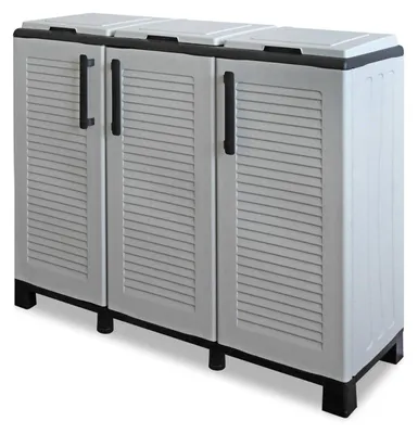 Immagine prodotto di Apix - Pattumiera, 102x37x90h cm Grigio Chiaro, Capacità 330 (110 per Sacco)  Italy