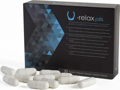 Productafbeelding van 500 Cosmetics - U-Relax capsules voor ontspanning en vermindering van angstgevoelens - 30 capsules.