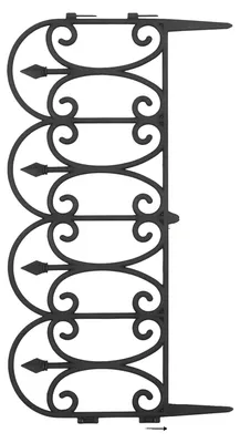 Immagine prodotto di Recinzione da giardino, a forma di arco, facile da installare, nera