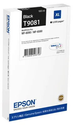 Zdjęcie produktu dla Epson C13T90814N, Wysoka (XL) wydajność, Czarny, 100 ml, 1 szt., 5000 stron(y), Jednopak