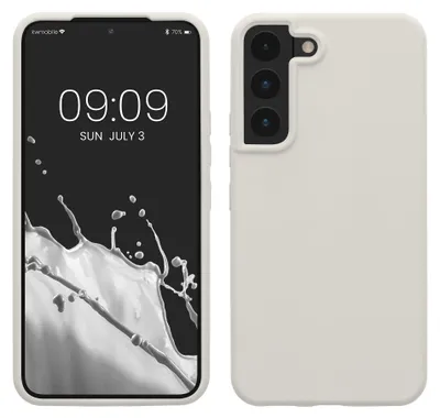 Produktbild von kwmobile Handyhülle für Samsung Galaxy S22 Hülle - Case Silikon - Kabelloses Laden - Schutzhülle Cover in Weiß matt