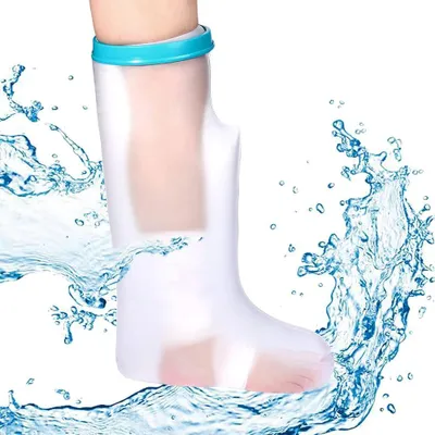 Produktbild von Duschschutz für Bein - Gipsabdeckung für Bein - Wasserdichte Duschabdeckung - Kniehoch - Für Unterschenkel, Verband und Wunde - Wiederverwendbar
