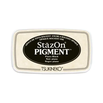 Produktbild von Tsukineko StazOn Pigment Stempelkissen Piano Black / Schwarz