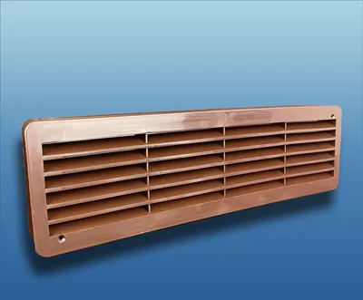 Produktbild von Türlüftungsgitter doppelseitig Serie KE PP 450x131 : braun Farbe: braun