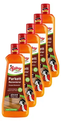 Produktbild von Poliboy Parkett Renovierer Glänzend 5er Set - 2,5L, Inhalt jeweils 500ml, Reinigung & Pflege