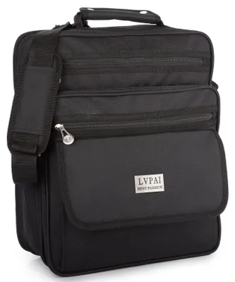 Produktbild von Herren Arbeitstasche Schultertasche A4 Polyester Mehrere Reißverschlussfächer 40x32x18 cm Schwarz
