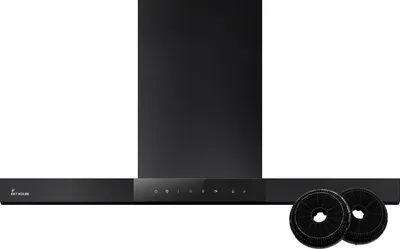 Produktbild von Dunstabzugshaube 90 cm | A+++ | 754 cbm/h | Wandhaube | Umluft | Abluft | Automatik-Modus | schwarz | Glas | Nachlaufautomatik | Bi-Color LED | Touch