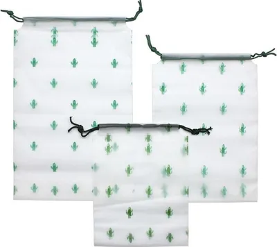Produktbild von Aufbewahrungsbeutel im 3er-Pack, Kakteen