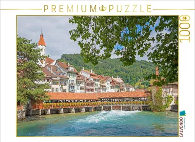 Produktbild von CALVENDO Puzzle Altstadt von Thun an der Aare | 1000 Teile Lege-Größe 64x48cm Foto-Puzzle für glückliche Stunden