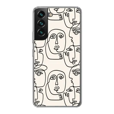 Produktbild von MuchoWow® Handyhülle Schutzhülle Hülle für Samsung Galaxy S22 Gesicht - Muster - Strichzeichnung Silikon Softcase Handy Hülle - Mobiltelefonhülle