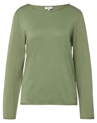 Produktbild von s.Oliver Damen Feinstrickpullover Olive Baumwolle Viskose