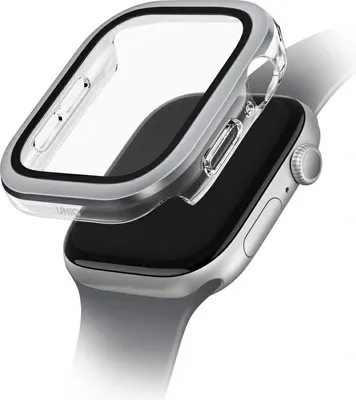 Obrázek produktu pro Pouzdro Uniq Voute pro Apple Watch Series 10 42Mm s tvrzeným sklem stříbrné