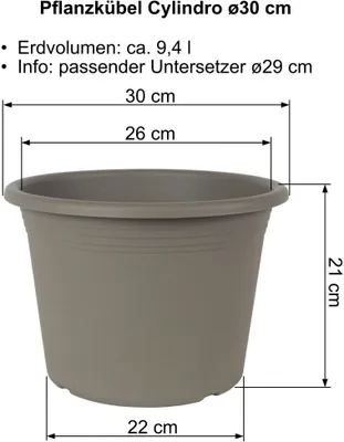 Produktbild von Pflanzkübel Cylindro ø 60 anthrazit
