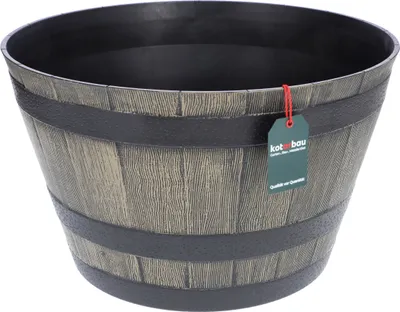 Obrázek produktu pro KOTARBAU® Dekorativní květináč šedá imitace dřeva ⌀ 51 cm