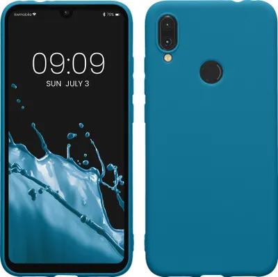 Produktbild von kwmobile Hülle kompatibel mit Xiaomi Redmi Note 7 / Note 7 Pro Hülle - weiches TPU Silikon Case - Cover geeignet für kabelloses Laden - Karibikblau