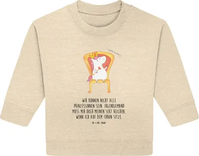 Produktbild von Mr. & Mrs. Panda Organic Baby Pullover Einhorn Prinzessin 12. - 18. Monat - Natural Raw - Geschenk, Unicorn, Bullover, Geburtstag, Geburtstagsgeschenk