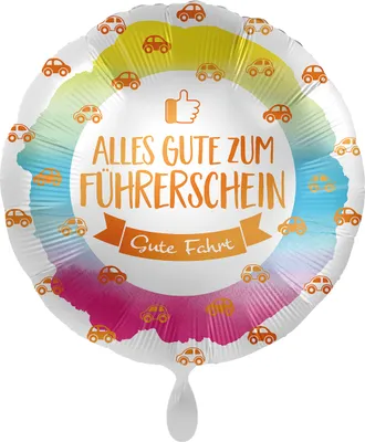 Produktbild von 18"/Ø43cm Folienballon  "Alles Gute zum Führerschein"