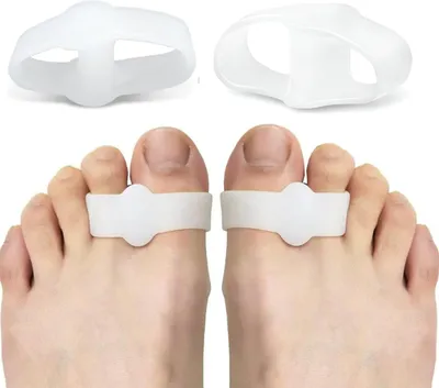 Produktbild von 12-teiliger Silikonzehenseparator für Hallux Valgus und überlappende Zehen - Komfortabel und wiederverwendbar