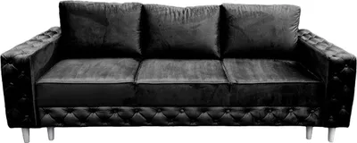 Produktbild von Ares Meble Sofa Mit Schlaffunktion KOMO - Sofa 3-Sitzer, Schlafsofa Mit Bettkasten, Samt Sofa, 240x98 cm - Beine Weiß - Schwarz
