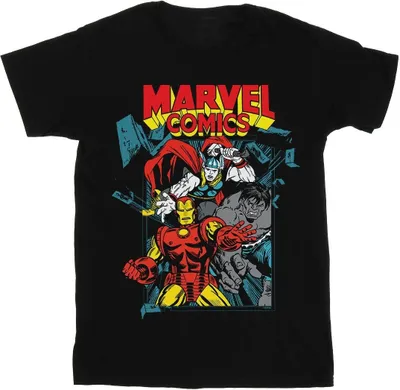 Produktbild von Marvel Comics - T-Shirt für Herren BI38026 (5XL) (Schwarz)