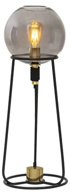 Produktbild von Tischleuchten - Tischleuchte "STELO" h: 71cm, Tischlampe im Industrial Style, ausMetall und Glas in schwarz, 71 cm hoch, Maße 26,5 x 26,5 cm, E27-Fassung – Schnurschalter