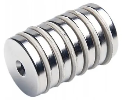 Produktbild von Neodym-Ringmagnet MP 30x(7,5x4,5)x5 N38 für Schrauben, 10 Stück