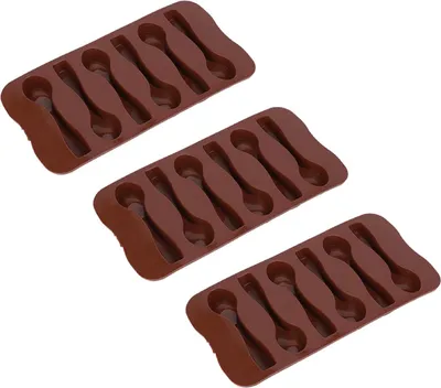 Immagine prodotto di stampo per cioccolato in silicone 3 pezzi - Sostenibile e antiaderente - Stampo per dolci a forma di cucchiaio.