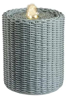 Brunnen - Zimmerbrunnen - Polyresin - 4 warmweiße LED - H: 20cm - Innen - grün