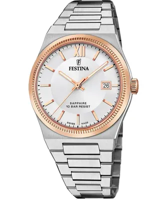Produktbild von Festina F20036/1 Herrenuhr Swiss Made Rivé 40mm 10ATM