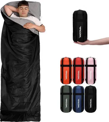 Produktbild von Schlafsack mit kleinem Packmaß, ideal für Sommercamping und Wandern. Schlafsack für Camping