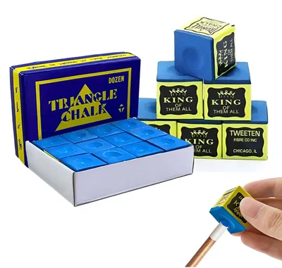 Productafbeelding van Biljartkrijt keukrijt snookerkrijt - Blauw - 12 stuks