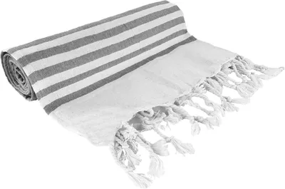 Imagen del producto de Toalla de playa – Toalla de playa de algodón – Toalla de playa ligera – Toalla de playa de algodón – Toallas de playa – 100% algodón – Gris – 90 x 170 cm
