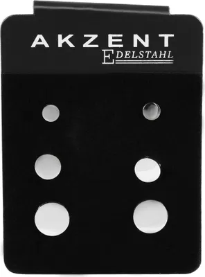 Produktbild von Akzent Edelstahl Ohrstecker, silberfarbig