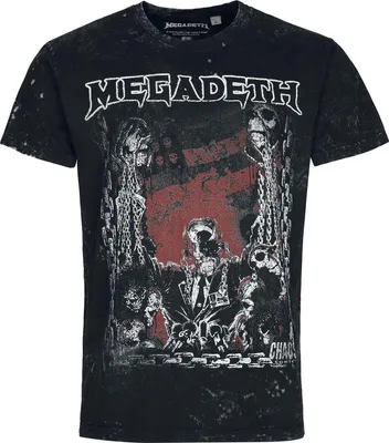 Produktbild von Megadeth T-Shirt Herren Chains schwarz/grau Band-Merch, Bands 100% Baumwolle L
