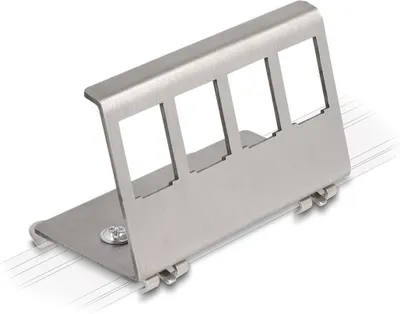 Produktbild von Delock Keystone Metall Halterung 4 Port für Hutschiene