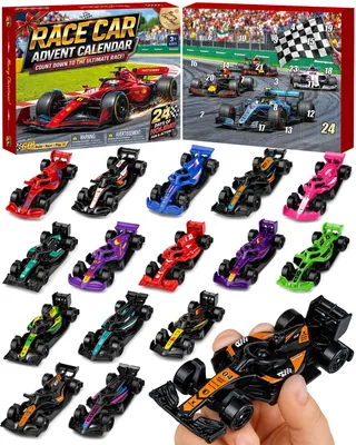 Produktbild von Adventskalender 2026 mit Rennwagen für Kinder - 1:64 Modellautos zum Sammeln